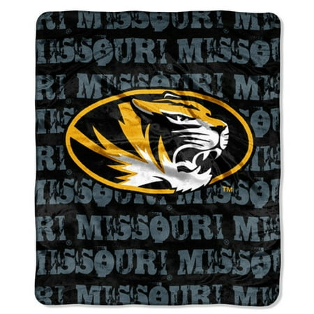 Missouri MIZZOU Tigers 46x60 Grunge Design Micro Raschel Plush Throw