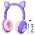 thumbnail image 1 of Bluelans plegable inalámbrico Bluetooth compatible con luz Led dibujos animados gato oreja garra auriculares, 1 of 5