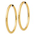 thumbnail image 2 of Primal Gold 14 Karat Yellow Gold Endless Tube Hoop Earrings, 2 of 4