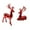 red, variant on Lipstore 2 Christmas reindeer figurines, table decoration, modern artificial deer statues red
