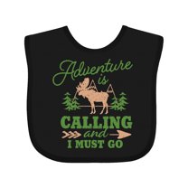 Inktastic Vintage Adventure is Calling and I Must Go with Moose Boys or Girls Baby Bib