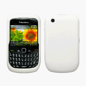 - Silicone Skin Case for Blackberry Curve 8520 - White