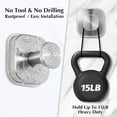 thumbnail image 2 of ABPETE  Suction Cup Hooks for Shower - Reusable No-Drill Mounting - Hooks for Towels, Robes & Loofah on Metal, Glass, Mirrors, Tile & Smooth Non-Porous Surfaces (4, Brushed Nickel), 2 of 14