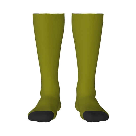 Rateoe Olive Pattern Women’s Knee High Crew Socks,Trouser Socks Comfortable, Breathable, Moisture-Wicking and Soft