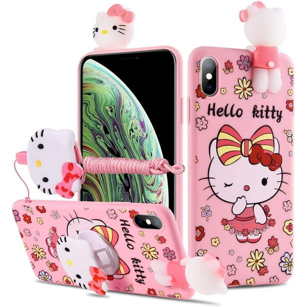 iPhone SE 2020 Case,iPhone 7/8 Case Hello Kitty Phone Case Cartoon