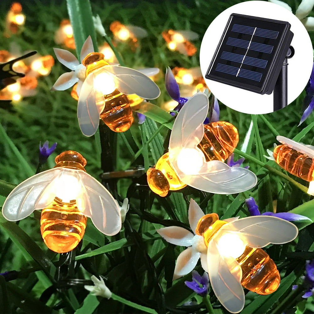 Solar String Lights 20LED Outdoor Waterproof Simulation Honey Bees