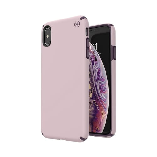 Speck - Presidio Pro Case for Apple® iPhone® XS Max - Vintage Purple/Meadow Pink