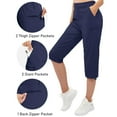 thumbnail image 2 of TACVASEN Women's Capris Lightweight Quick-Dry Water Resistant Hiking Pants,Navy,S, 2 of 6