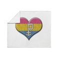 thumbnail image 4 of CafePress - Large Pansexual Pride Flag Colored Heart With Symb - Soft Fleece Throw Blanket, 50"x60" for All Ages, 4 of 5