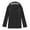 Black, variant on Lovzfmll Winter Coats for Women Plus Size Casual Loose Solid Color Rain Jacket Outdoor Long Sleeve Hooded Raincoat Windproof Tops Mid-Lenght Overcoat