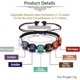 thumbnail image 4 of Pulsera de cristal curativo de 7 chakras para mujer, piedras preciosas naturales, yoga, reiki, chakras, cuentas de piedra, pulsera trenzada para ansiedad, joyería ajustable, 4 of 5