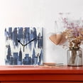 thumbnail image 2 of Cityscape Wall Clock Square Clock Decoration Creative Clock Dual Use Black Pointer 7.78in, 2 of 10
