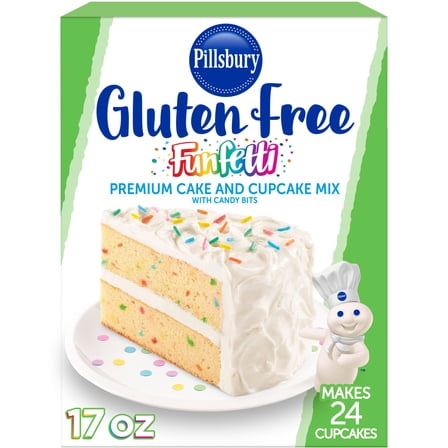 Pack Of 2 Pillsbury Gluten Free Funfetti Cake Mix with Candy Bits, 17 oz (Package May Vary)