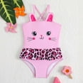 thumbnail image 6 of MEZZALL Summer Girls Leopard Print Swimming Cute Beach Swimsuit For Girls Children Swimsuit Pool With Cartoon / Flower Print Beachwear, 6 of 9