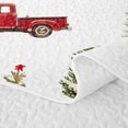 thumbnail image 5 of Erosebridal Christmas Truck Twin Quilt Set, Christmas Tree Twin Coverlet Set, White Christmas 2 Pieces 1 Bedspread and 1 Pillowcase, 5 of 7