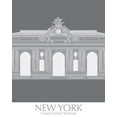 thumbnail image 2 of Fab Funky  26x32 White Modern Wood Framed Museum Art Print Titled - New York Grand Central Monochrome, 2 of 4