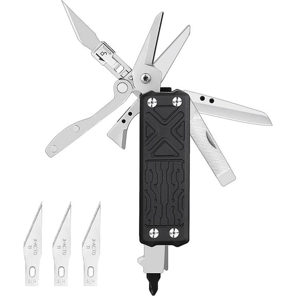 NexTool Pocket Tool E1, Multitools with Replaceable Folding Knife, Dual Head Screwdriver and Scissors