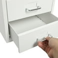 thumbnail image 5 of 6 Drawer Vertical File Cabinet with Lock and Wheels Metal Filing Cabinets for Home & Office (White), 5 of 9