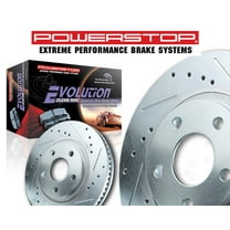 PowerStop Front Z23 Evolution Sport Carbon-Fiber Ceramic Brake Pad and Drilled & Slotted Rotor Kit Fits: DODGE Select Models K2139