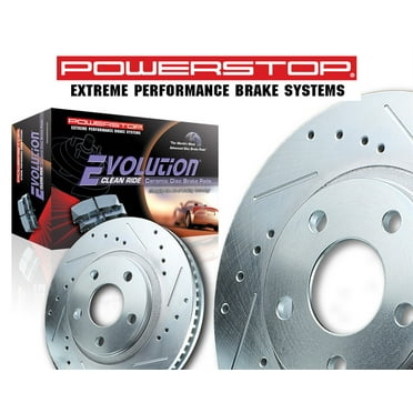 PowerStop Front Z23 Evolution Sport Carbon-Fiber Ceramic Brake Pad and Drilled & Slotted Rotor Kit Fits: DODGE Select Models K2139