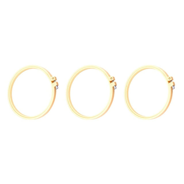 stanreset 6 Size 7 -25CM Random Color Bamboo Frame Embroidery Hoop Stretch Tool Hand Sewing Machine Round Loop Household Sewing Tool Random 12cm 3Set