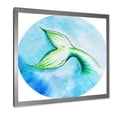 thumbnail image 2 of Designart 'Mermaid Green Fish Tail' Nautical & Coastal Framed Art Print, 2 of 4