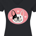 thumbnail image 4 of Inktastic French Bulldog Dog Women's V-Neck T-Shirt, 4 of 5