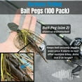 thumbnail image 5 of Bait Pegs 100 Pack - Rubber pegs for Pegging Soft Plastic Fishing Lures to Hooks, jigs, chatterbaits, etc [Select Size] Size 1, 5 of 7