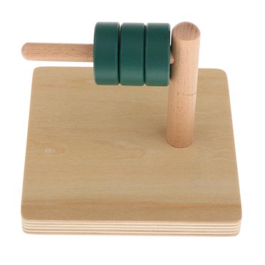 Enfants en Bois Disques sur Jouet Éducatif Jeu de Comptage de Cheville Horizontale