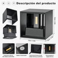 thumbnail image 4 of Lámpara De Pared Led 12w Impermeable Foco Flotante Estructura Modelo Negro Blanco Cálido, 4 of 4