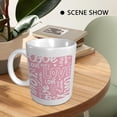 thumbnail image 5 of Valentines Mug Anniversary Decorative Romantic Love Words Heart Beautiful Pink And White Ceramic Insulated Unspillable Reusable Office Outdoor Gym Home Desk Hot Drinks Coffee Mug Gift 11 Ounce, 5 of 6