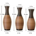 thumbnail image 4 of 3-piece Retro Handmade Rattan Flower Vase, Tall Large Floor Vase, Multicolor Finish, 4 of 7