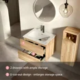 thumbnail image 2 of CITTANEO 24 Inch Bathroom Vanity with Ceramic Integral Top & Sink, 2 Soft-Closing Drawers and Invisible Handles, 2 of 6