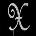 thumbnail image 1 of De Yi Enterprise 33015-X Monogram Cake Toppers - Silver Rhinestone - X, 1 of 1