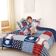 thumbnail image 4 of Feelyou Baseball Sport Full Size Comforter Sets, Blue Red Bedding Sets, 3 Pieces, 4 of 7