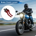 thumbnail image 2 of Palancas de freno y embrague cortas únicas para Yamaha YZF R25 2014-2025, palanca de freno ajustable en 6 posiciones, aleación de aluminio, rojo sólido, 1 par, 2 of 7