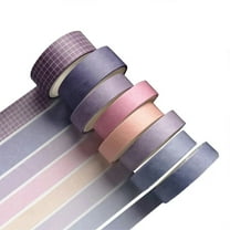 Huayishang Handmade Tape 8 /Box Washi Tape Adhesive Convenient Solid Colors Decorative Students School Scrapbook Stickers for Decorating, Tools Clearance Sale Purple