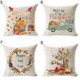 thumbnail image 4 of EIMELI Housse de Coussin en Lin Récolte d'Automne Citrouille Canapé Lit Voiture Bureau Décor, 4 of 10