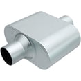 thumbnail image 2 of Rumble Exhaust R27428 Replacement RUMBLE Muffler; Oval; 6.5 in. x 4.25 in. x 9.5 in.; Overall Length 13 in.; 3.0 in. Inlet/Outlet; Center/Center; Stainless Steel;, 2 of 4