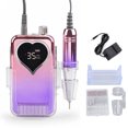 thumbnail image 2 of Electric Nail File Machine, Nail Drill Electric File 0-35000RPM Multifunctional Non Slip Grip Rechargeable  for Shops Gradient Gold,Gradient Blue,Gradient violet,Electroplated, 2 of 7