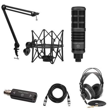 UPC: 0192223222625 | Platform Series TAP300 Cardioid Dynamic Broadcast Microphone Bundle with Broadcast Arm  TAPH500 Monitor Headphones  TAP100MP Mic Preamp  XLR M to F Cable