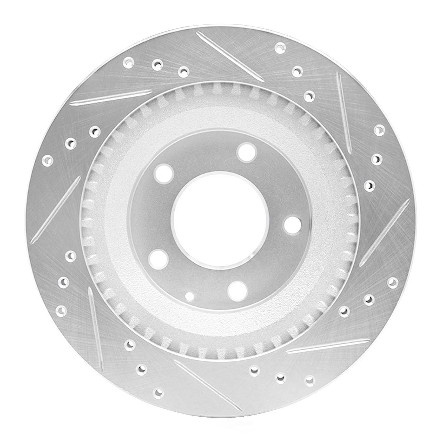 Dynamic Friction Company 631-80032L DFC Brake Rotor - Drilled And Slotted - Silver