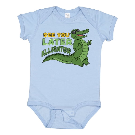 Inktastic See You Later Alligator with Black Sunglasses Boys or Girls Baby Bodysuit