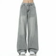 thumbnail image 7 of Womens Baggy Jeans Wide Leg Straight Leg Vintage Washed Distressed Denim Pants Fashion Casual Loose Fit Long Trousers Trendy Jeans for Women, 7 of 7