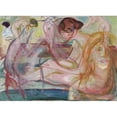 thumbnail image 2 of Edvard Munch 18x14 Black Ornate Wood Framed Double Matted Museum Art Print Titled - Women in the Bath (1917), 2 of 5