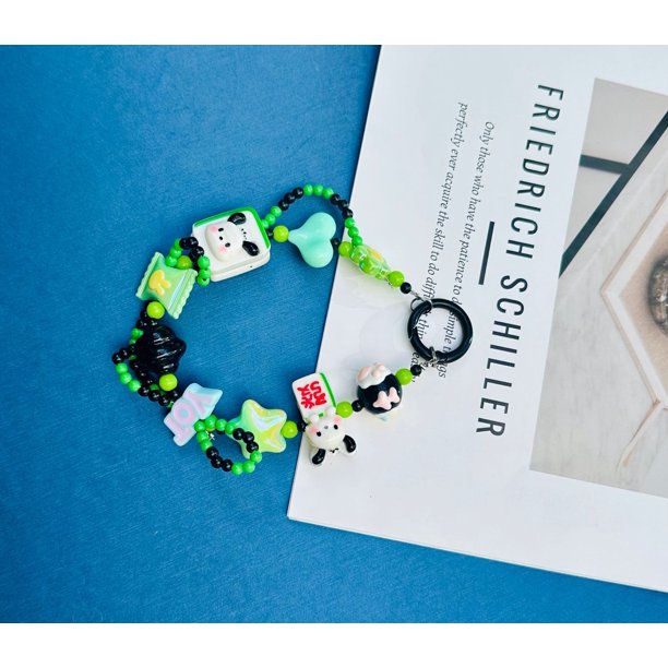 Hand-painted beads mobile phone chain Christmas Sanrio small rice beads adorable mobile phone chain beaded keychain bag chain wholesale