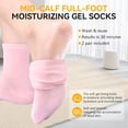 thumbnail image 4 of TELOLY Moisturizing Socks 2 Pairs Ankle Above Silicone Socks for Dry Cracked Feet One Size Pink and Beige- Self Care Gifts for Women, 4 of 7