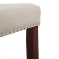 thumbnail image 2 of 29" Upholstered Saddle Seat Bar Stool (Set of 2) in Beige, 2 of 5