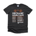 thumbnail image 4 of Mechanic Hourly Rate Shirt for Men Viral Sarcastic Price List Tee for Mechanics Dark Gray Heather Shirt Adult 2XL, 4 of 5