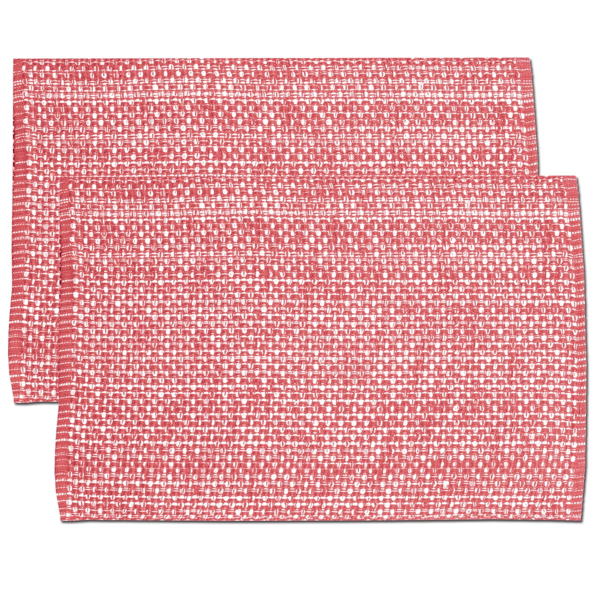 Trends Collection Two Tone 100 Cotton Woven 10" x 19" Placemat Pink 2